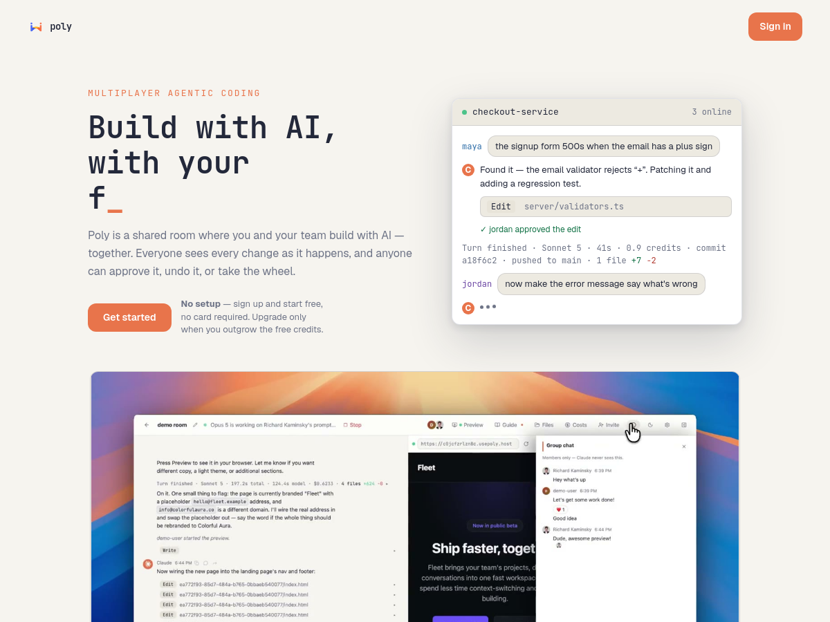 Screenshot of Poly