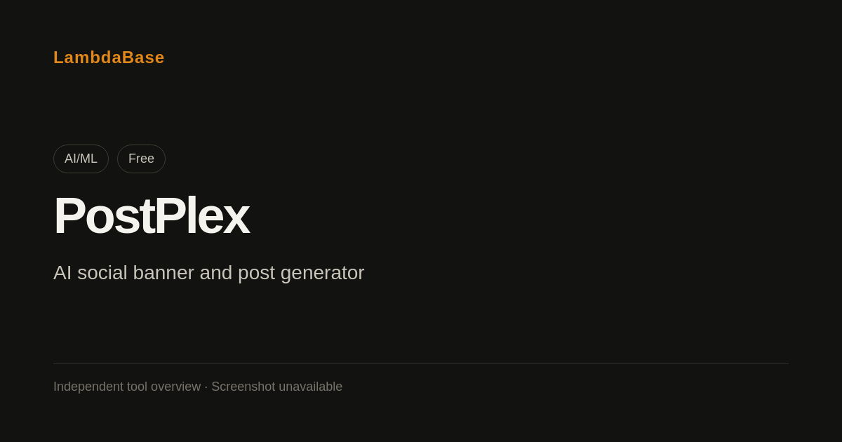 Screenshot of PostPlex