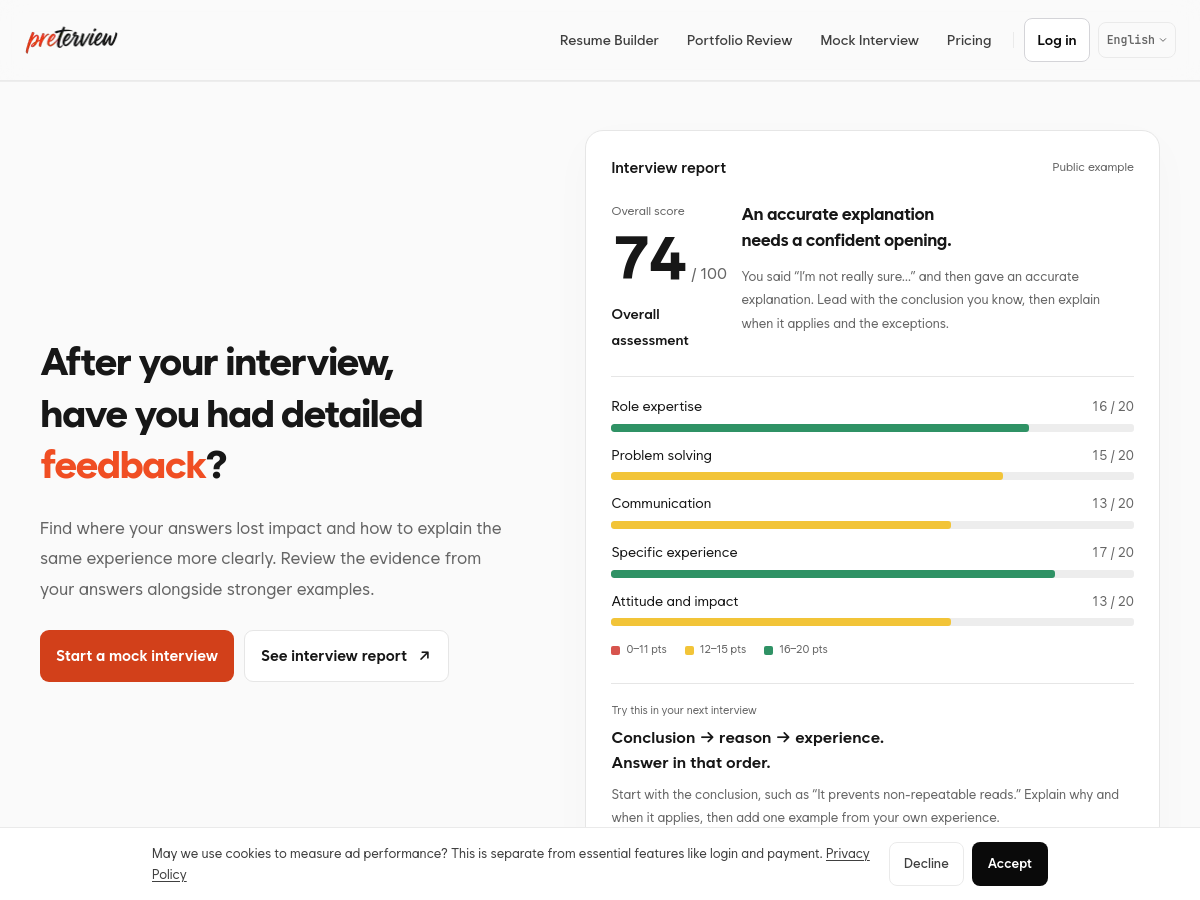 Screenshot of Preterview