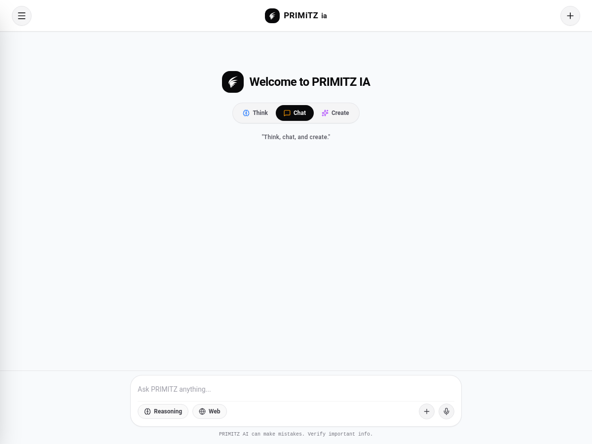Screenshot of Primitz ai