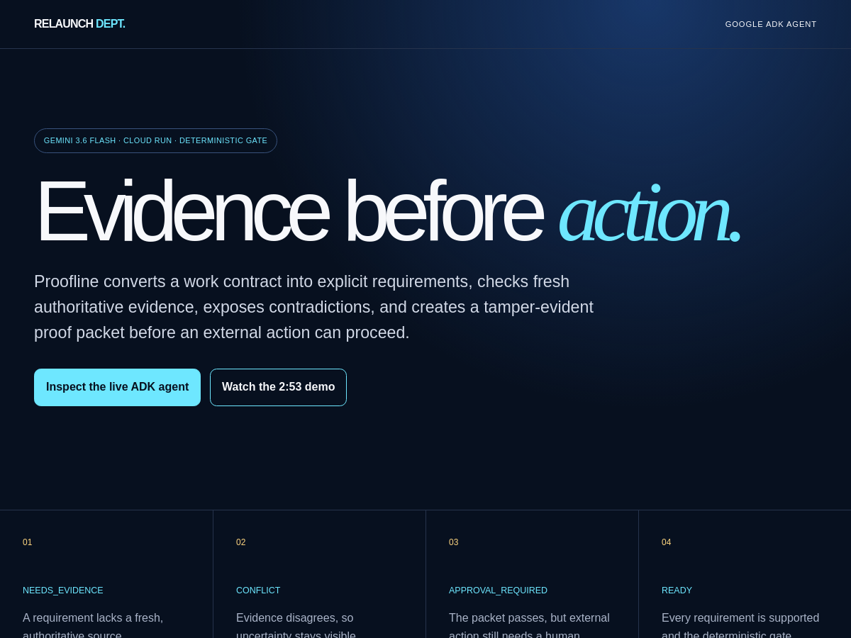 Screenshot of Proofline
