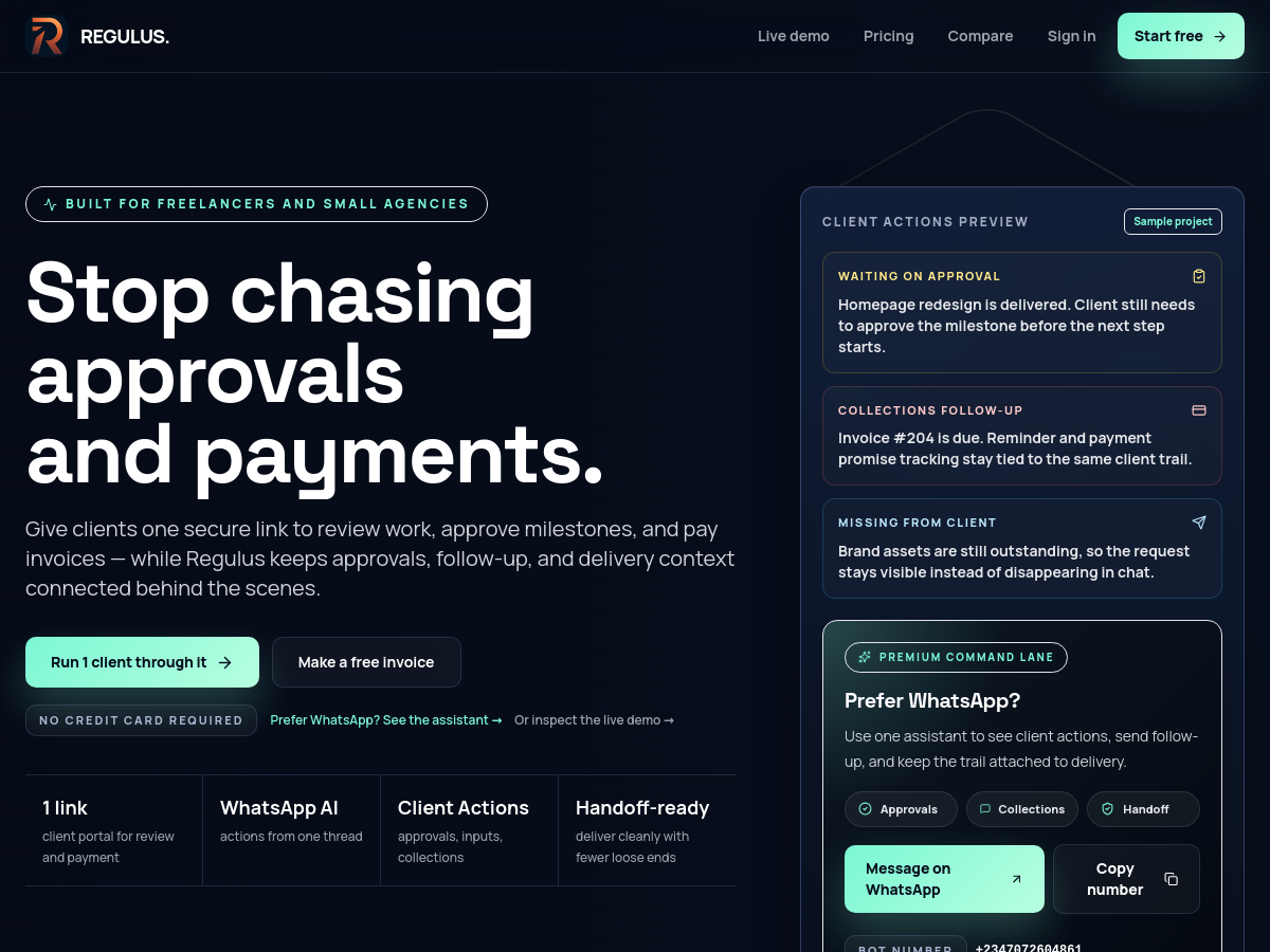 Screenshot of Regulus