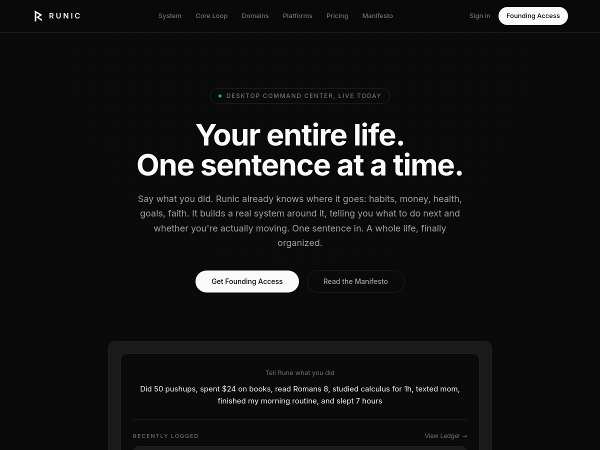 Screenshot of Runic