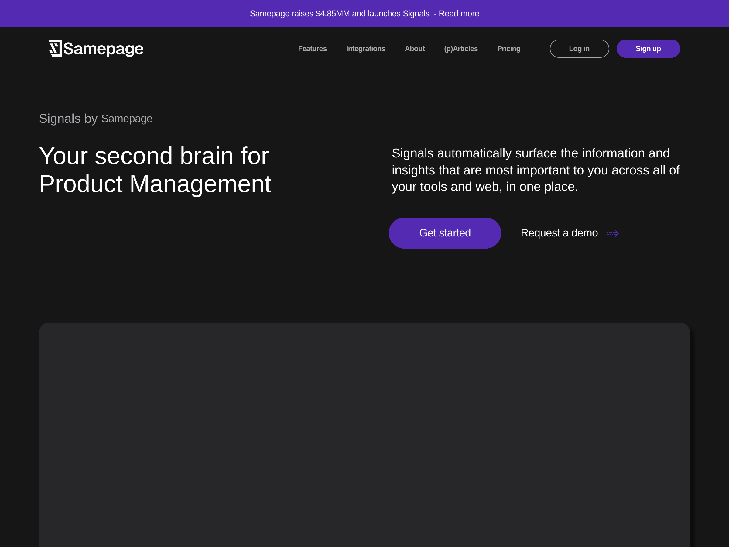 Screenshot of Samepage Signals