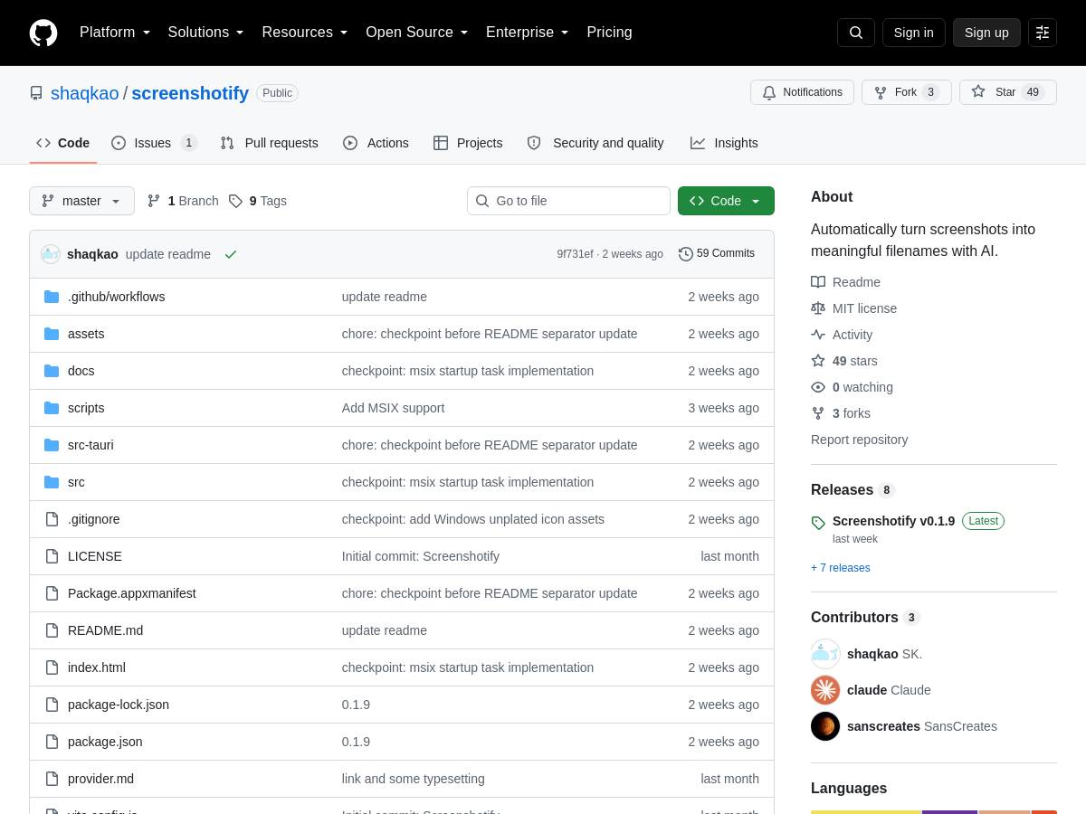 Screenshot of Screenshotify