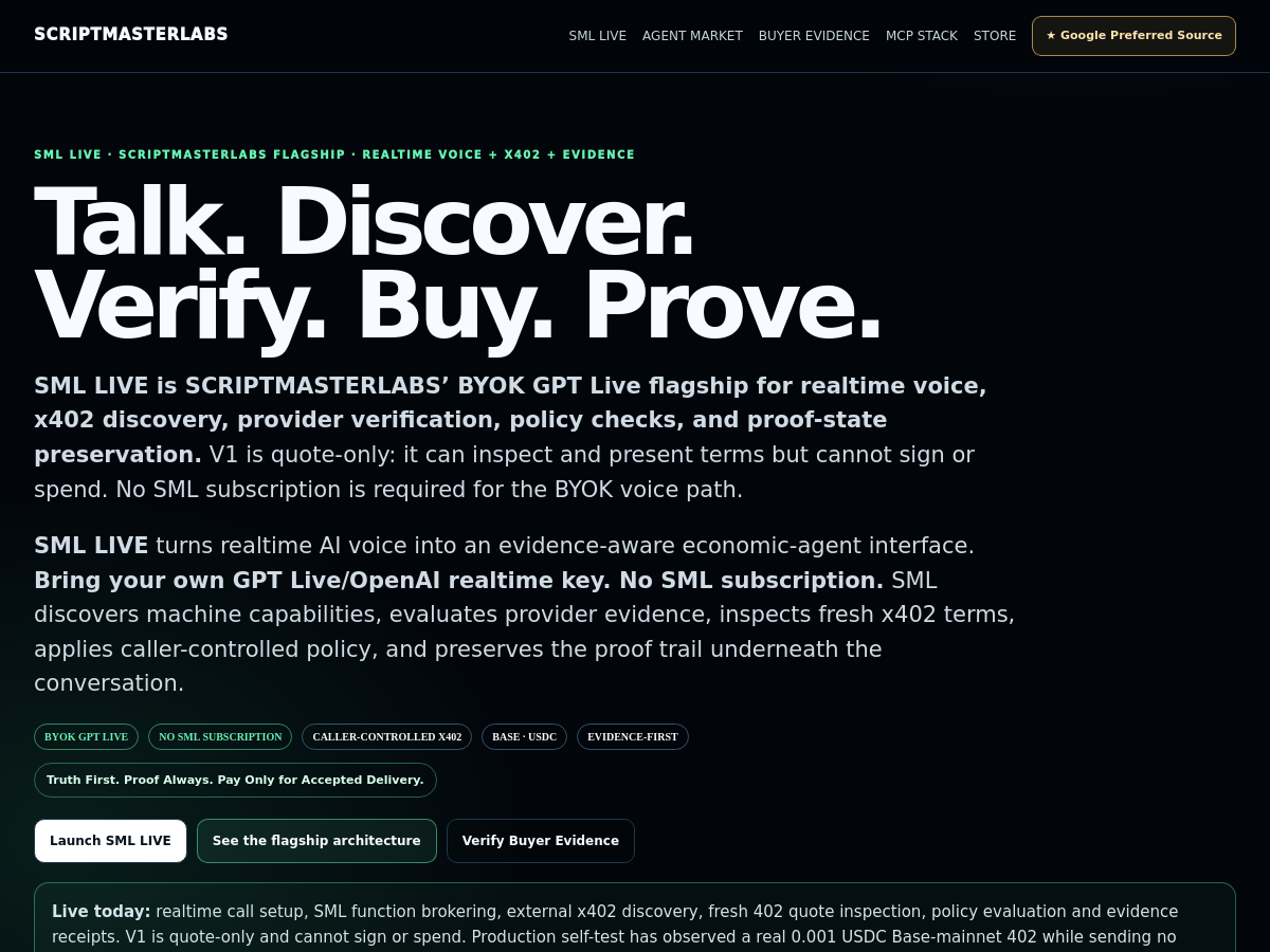 Screenshot of Script Master Labs