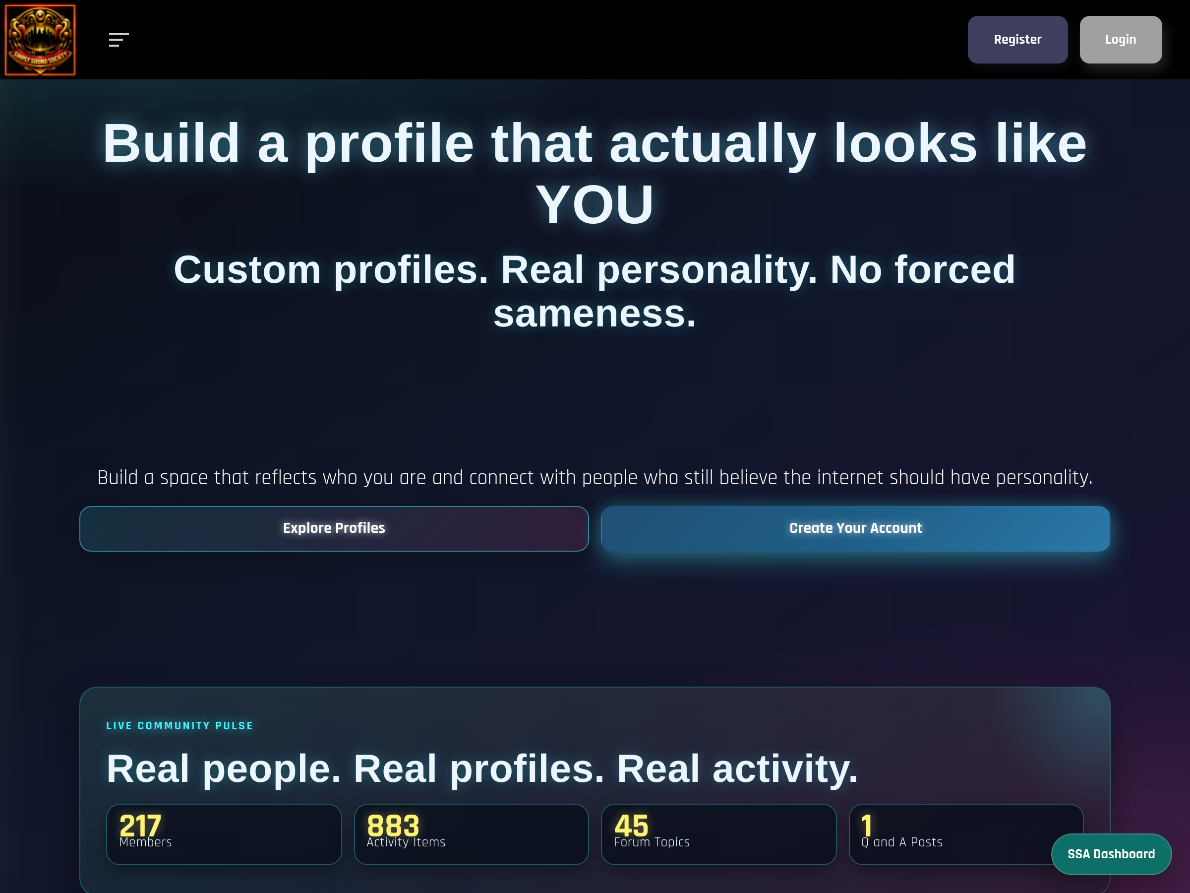 Screenshot of Simply Sound Society