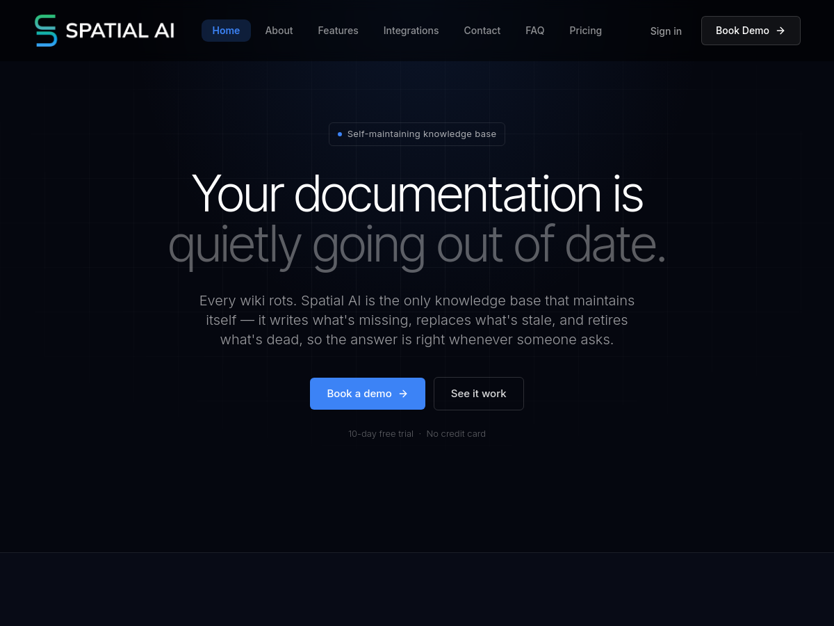 Screenshot of Spatial AI