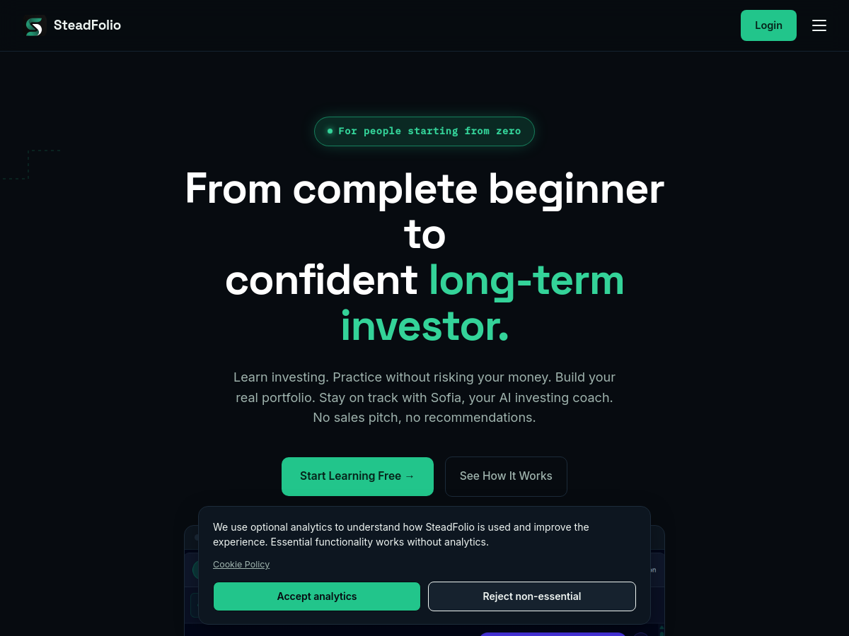 Screenshot of SteadFolio