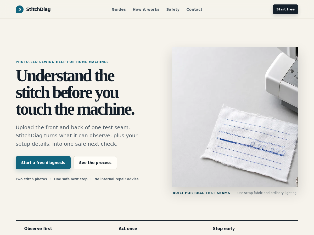 Screenshot of StitchDiag