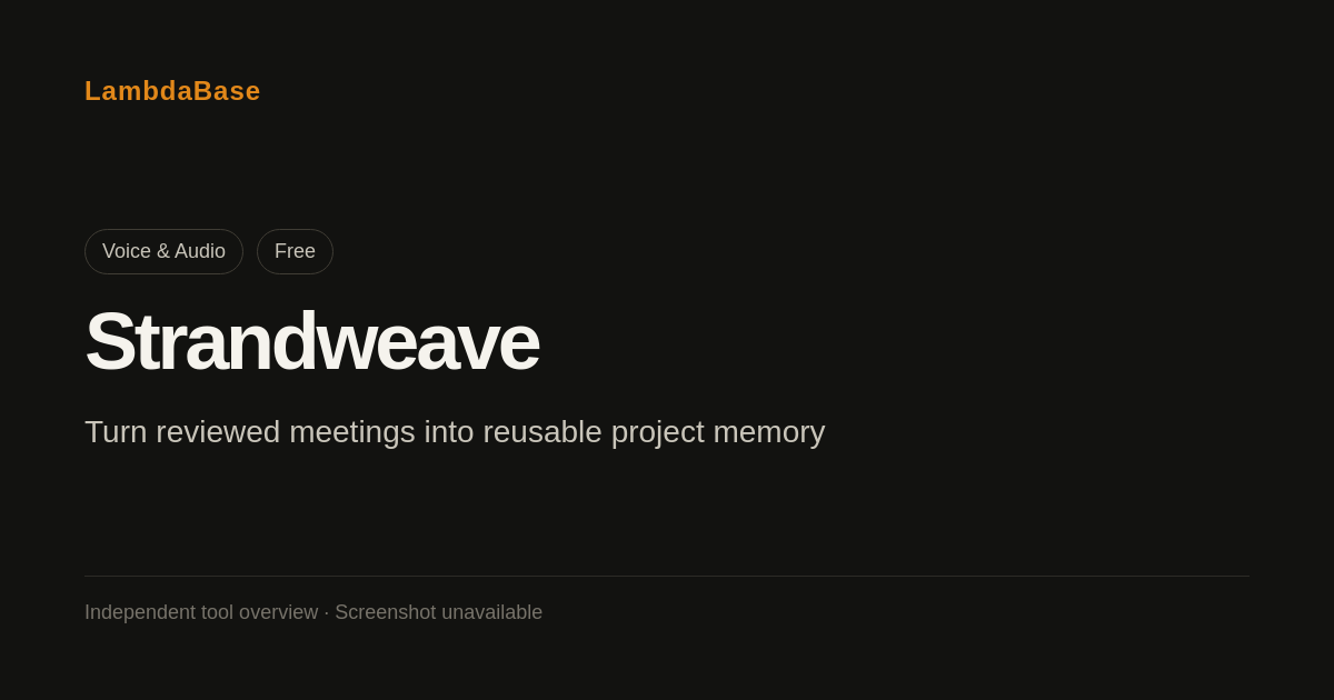 Screenshot of Strandweave