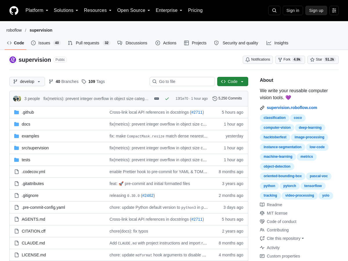 Screenshot of Supervision