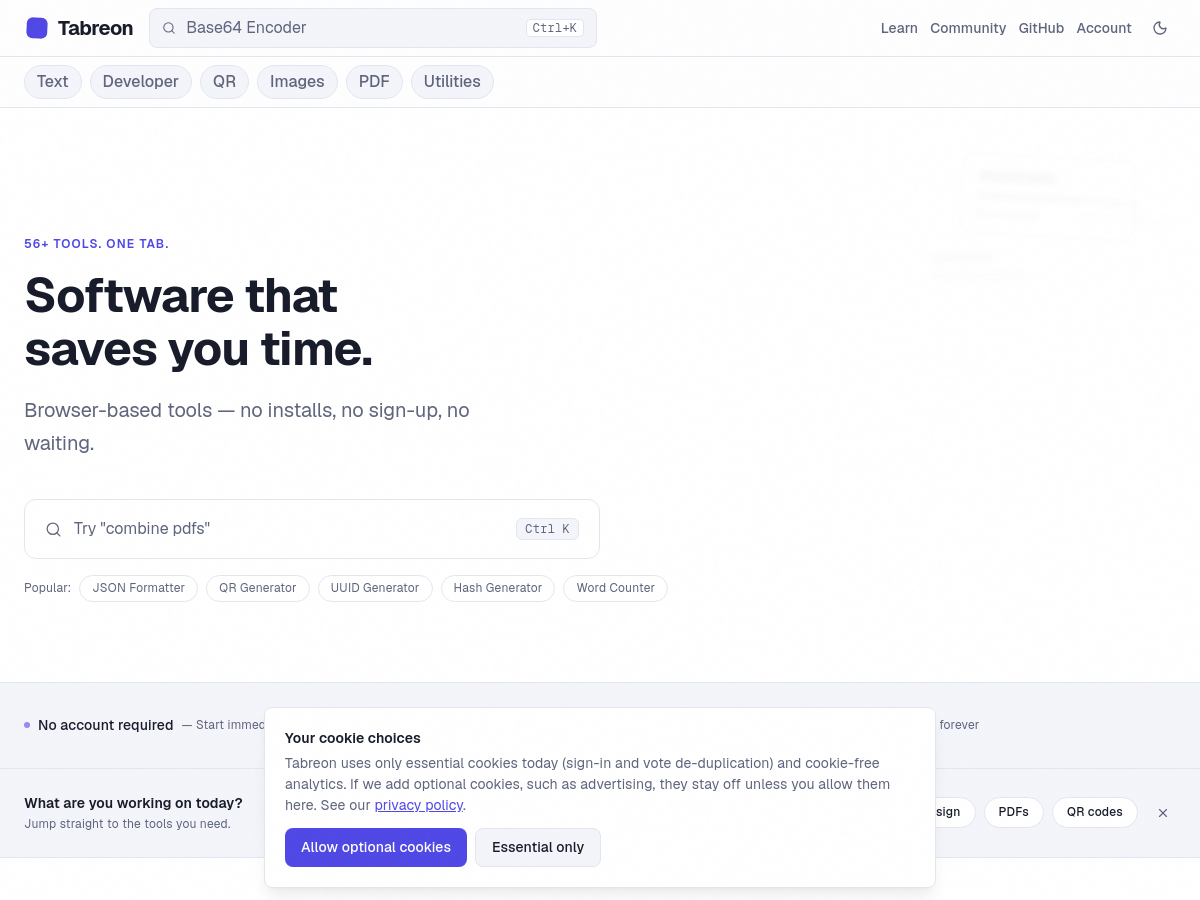Screenshot of Tabreon