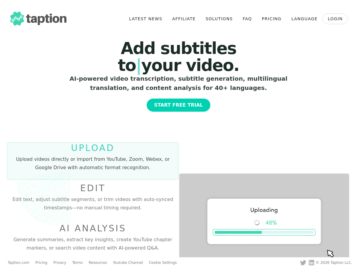 Screenshot of Taption