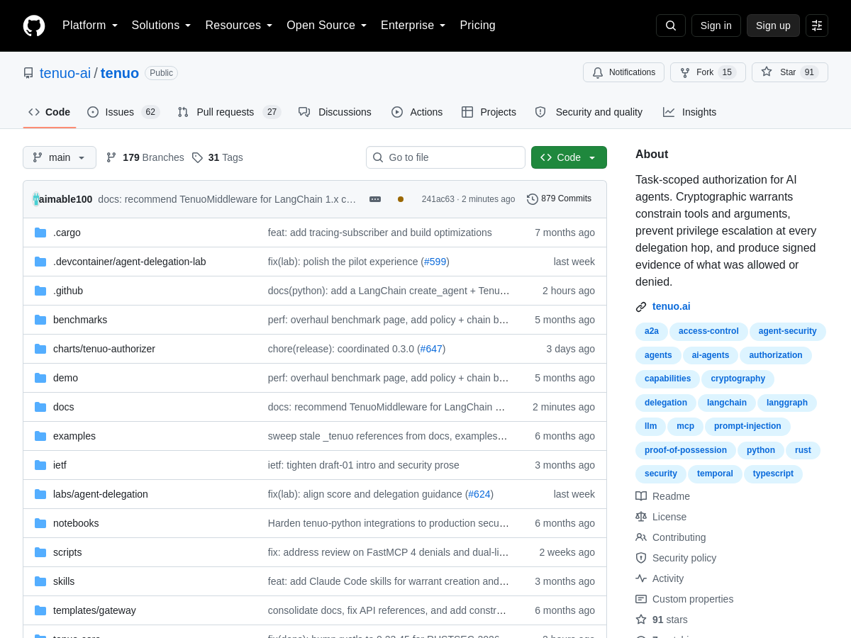 Screenshot of Tenuo