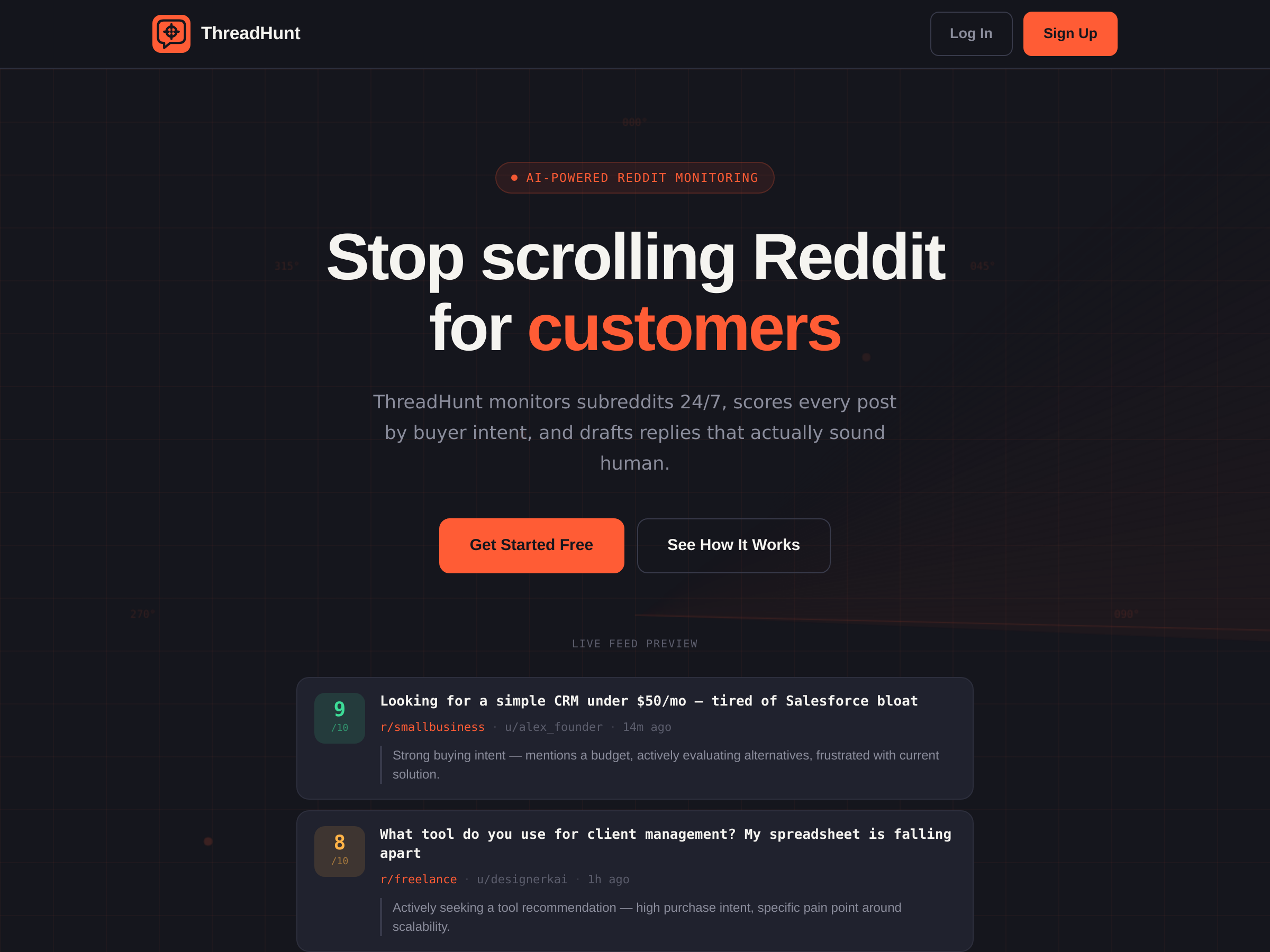 Screenshot of ThreadHunt