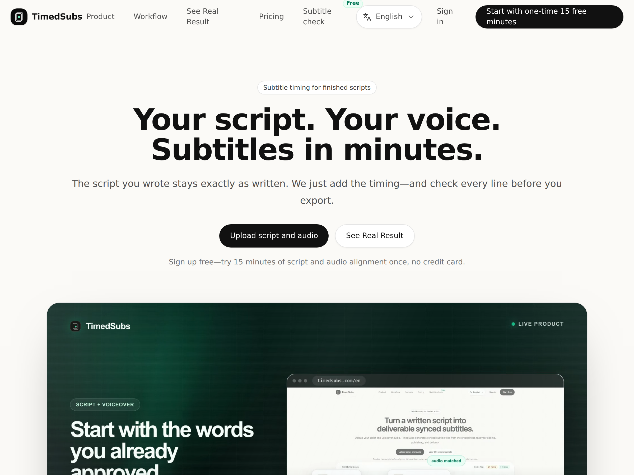 Screenshot of TimedSubs