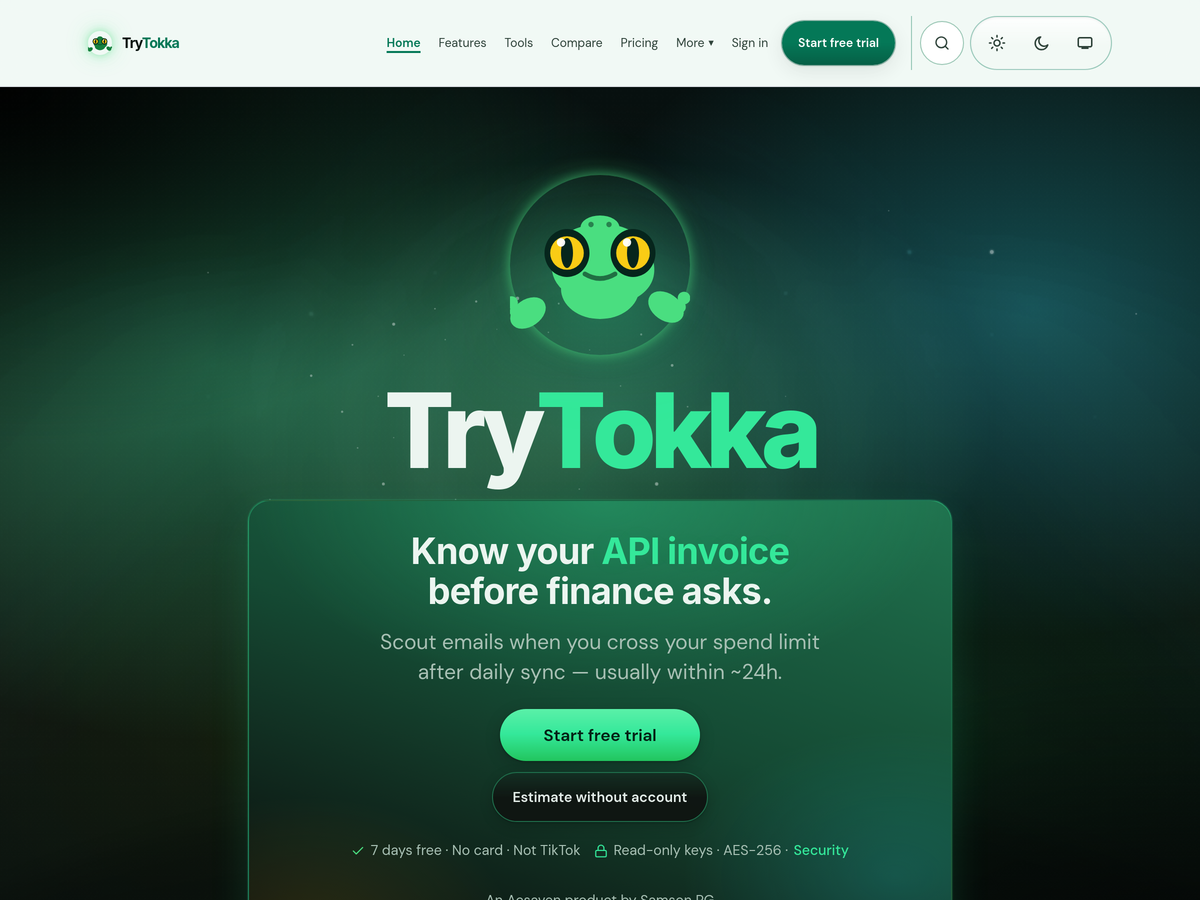 Screenshot of TryTokka