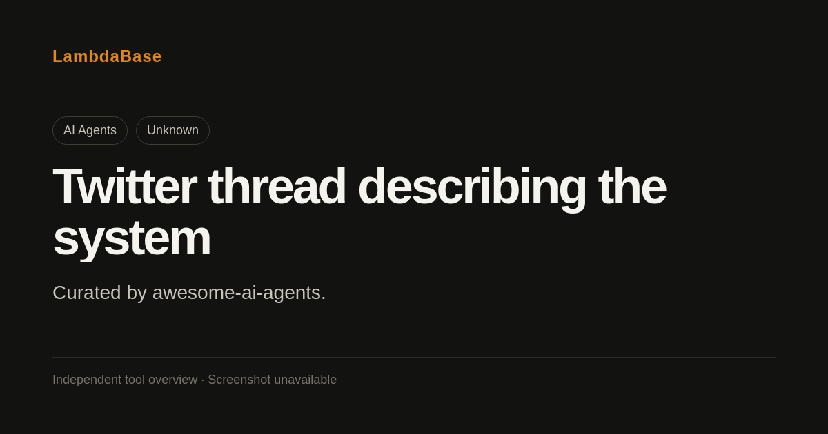 Screenshot of Twitter thread describing the system