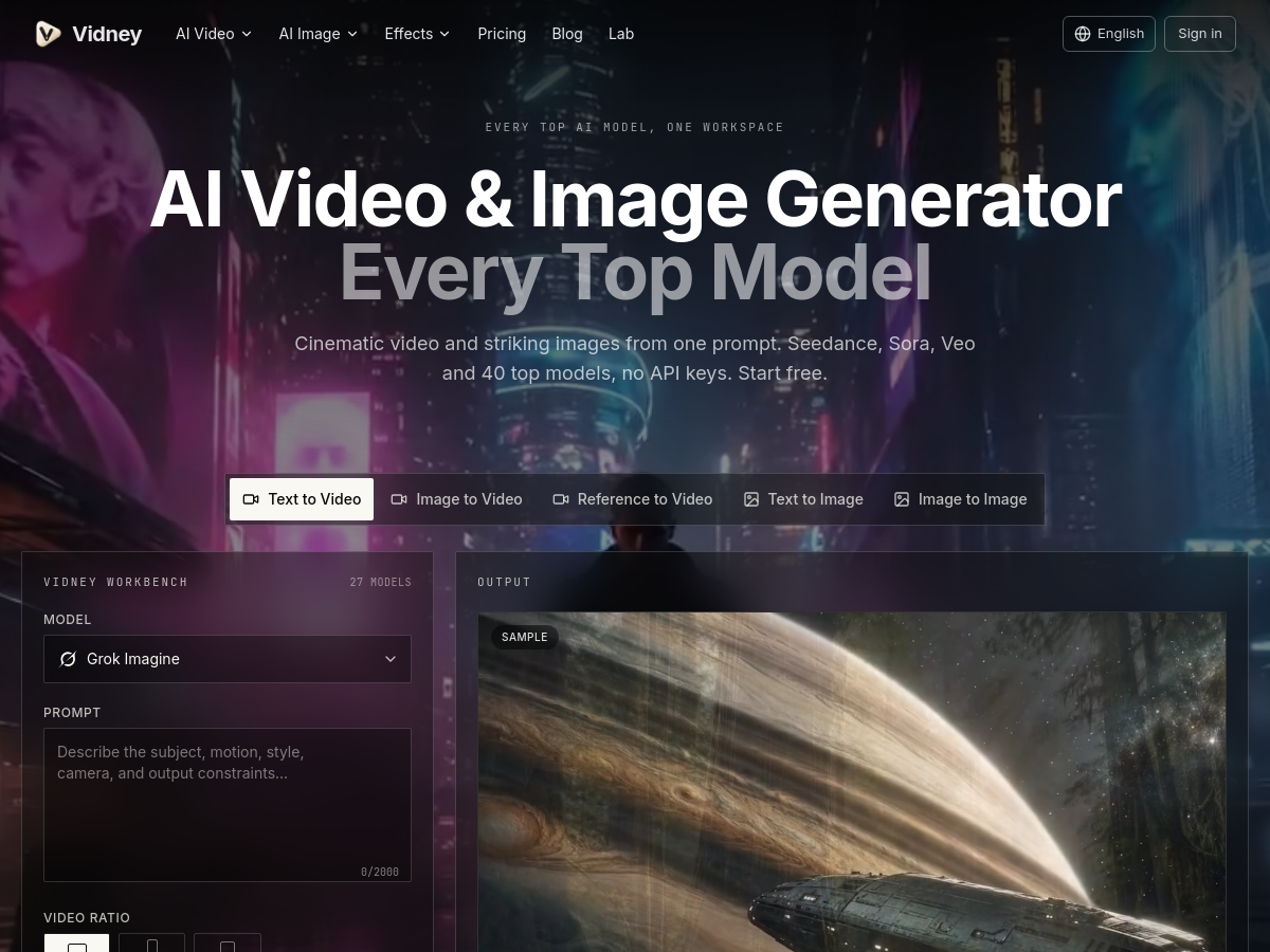 Screenshot of Vidney