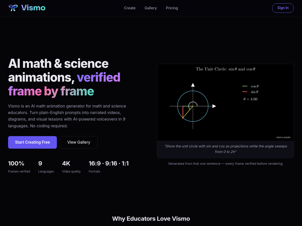 Screenshot of Vismo