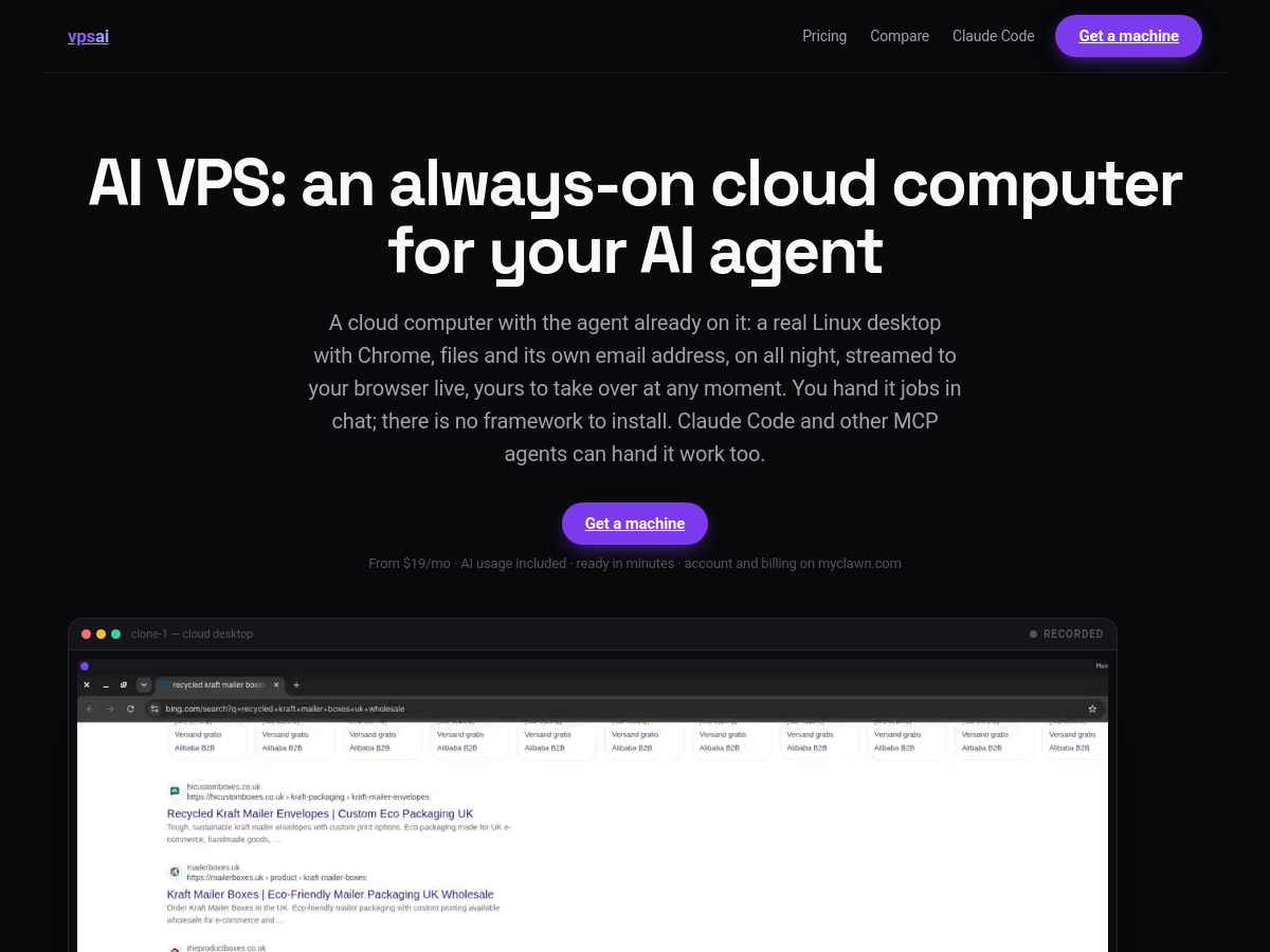Screenshot of VPS AI