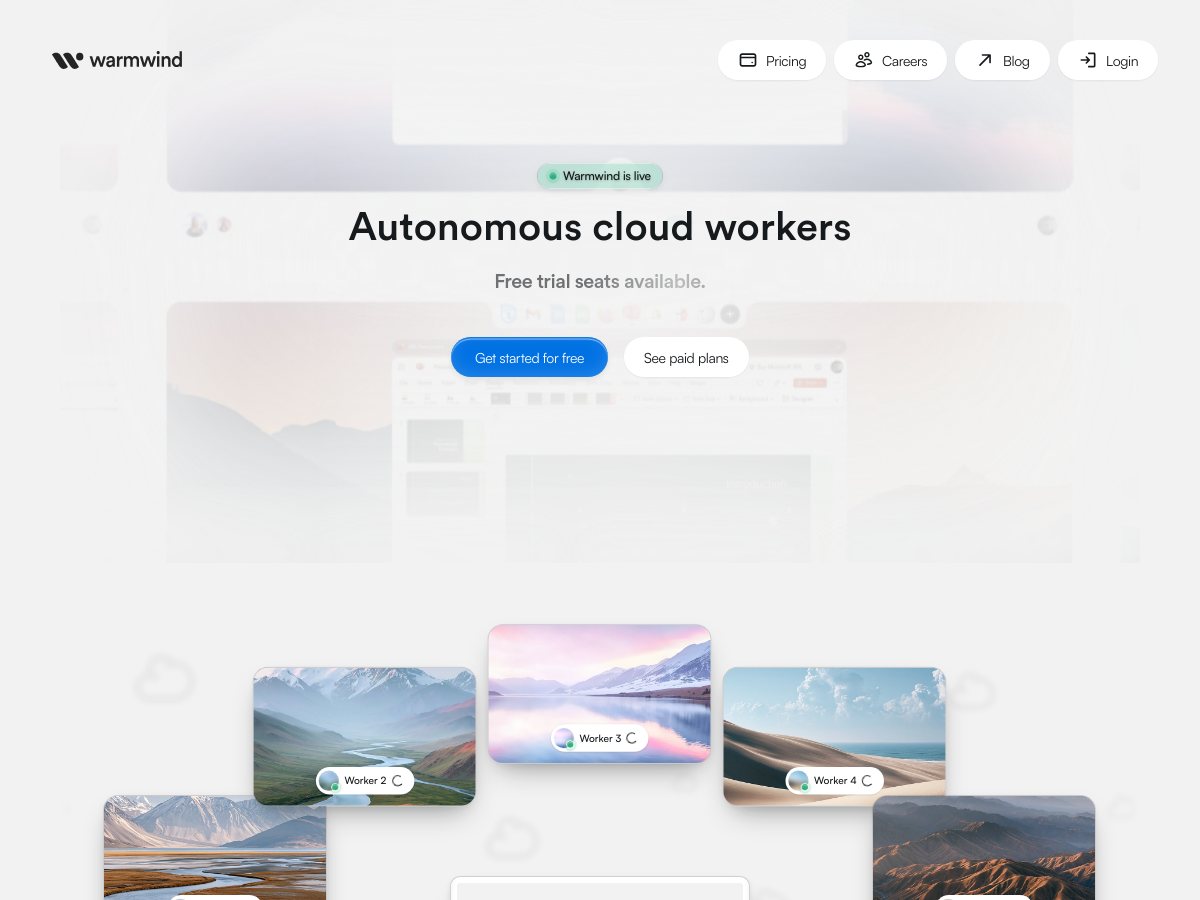Screenshot of warmwind