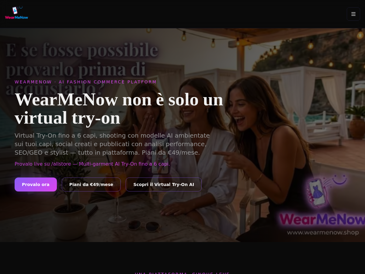Screenshot of WearMeNow