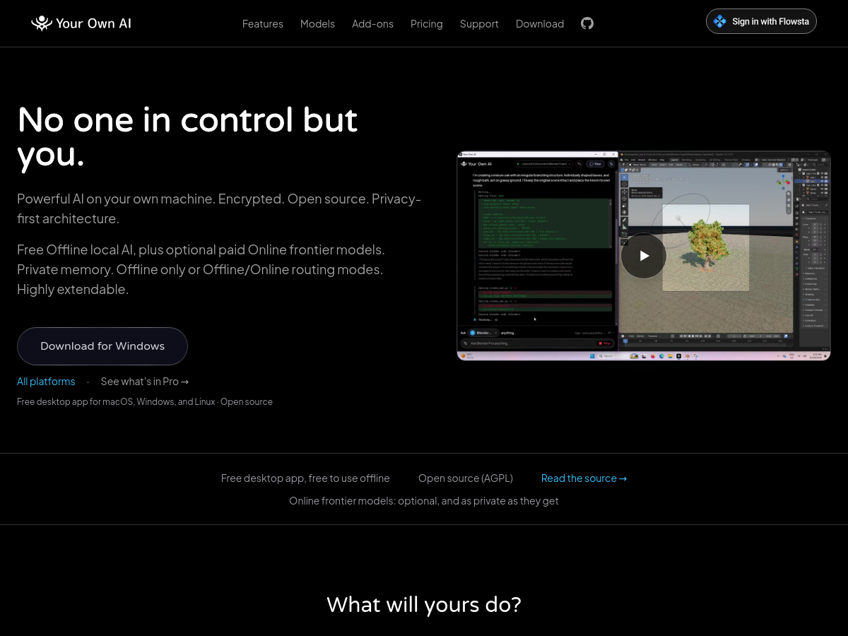 Screenshot of Your Own AI