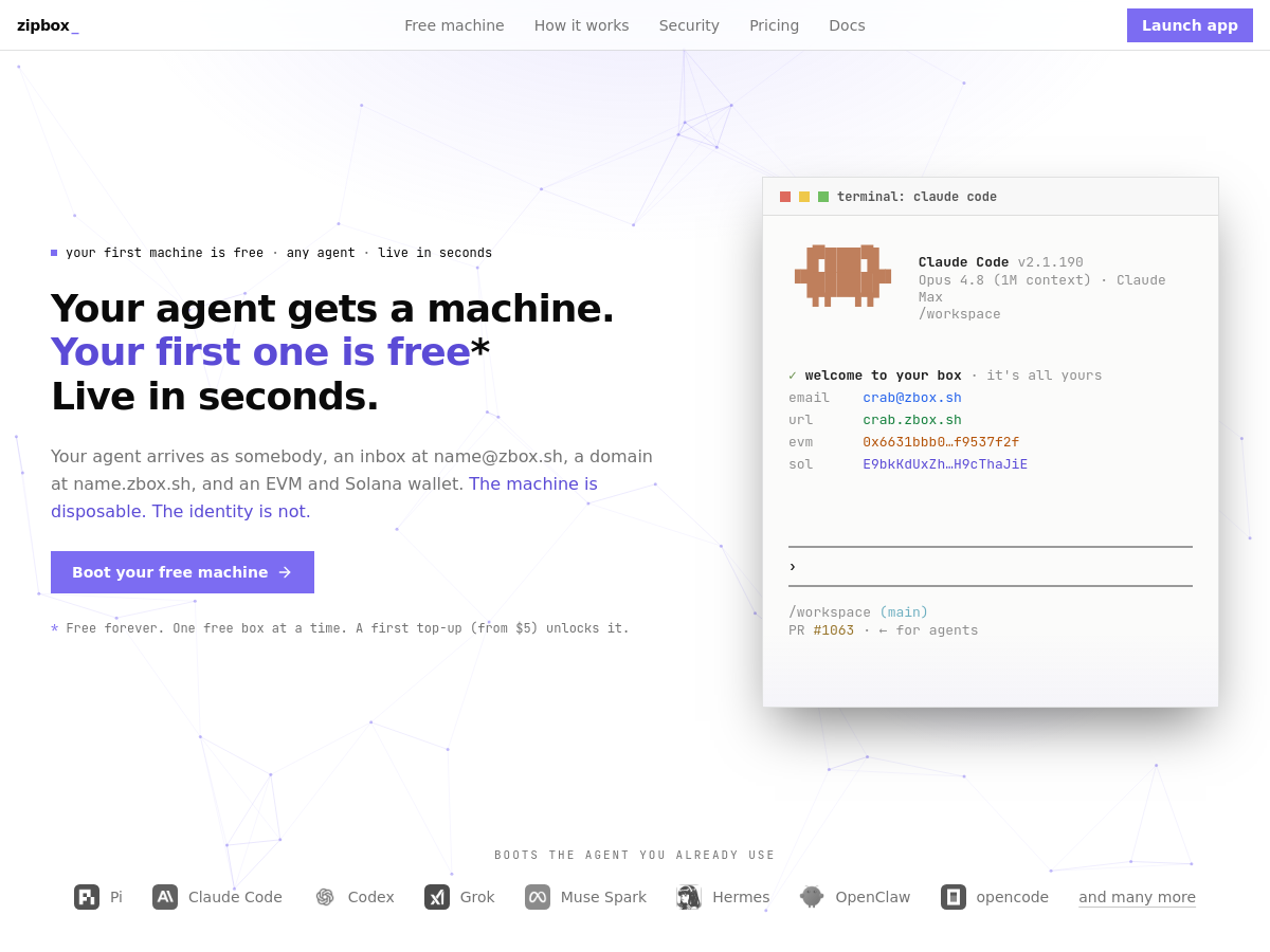 Screenshot of Zipbox